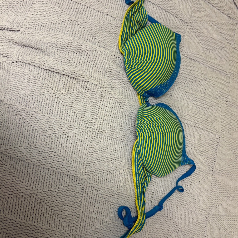 Aerie Blue and Yellow Striped 34B Bra - Picture 1 of 3